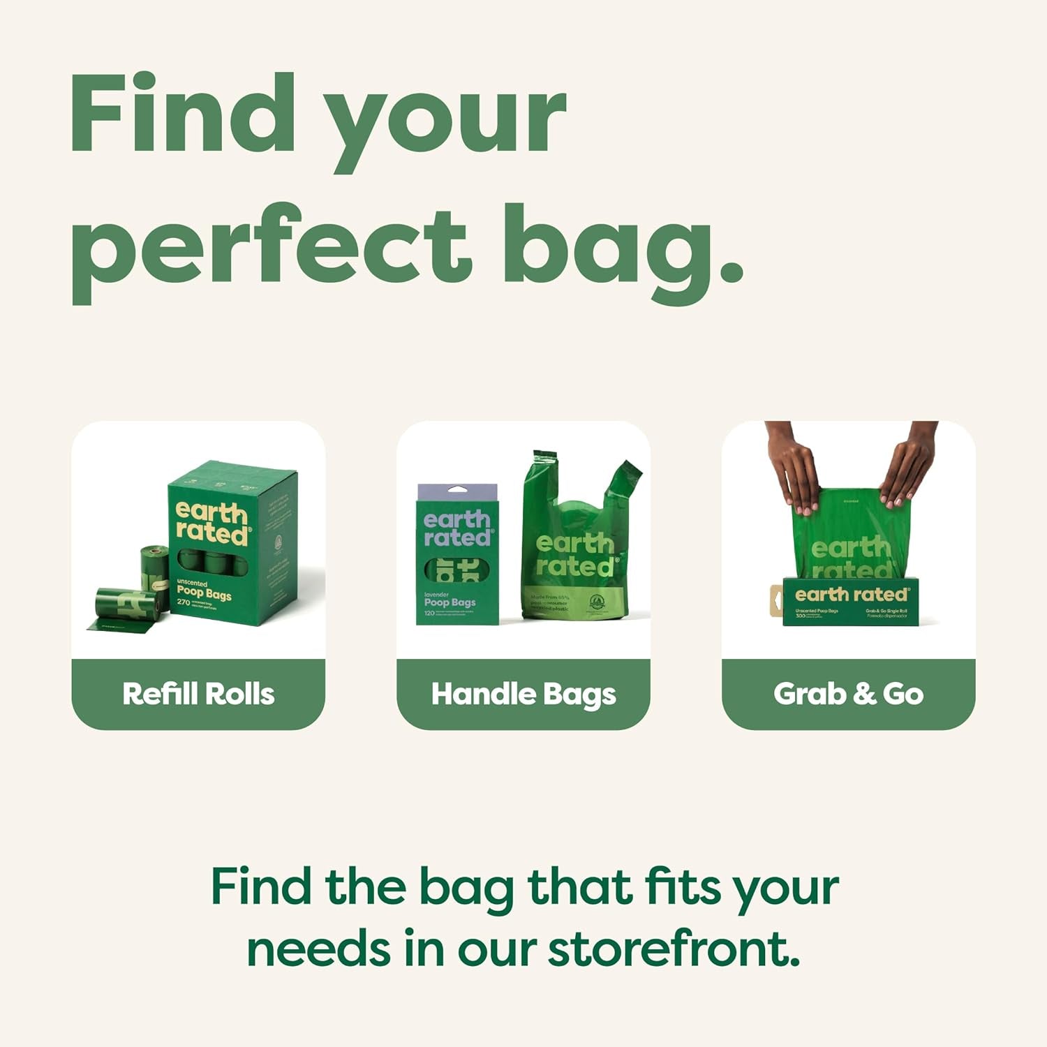 Earth Rated Dog Poo Bags – 270 Lavender Scented, Extra Thick Leak-Proof Refill Rolls