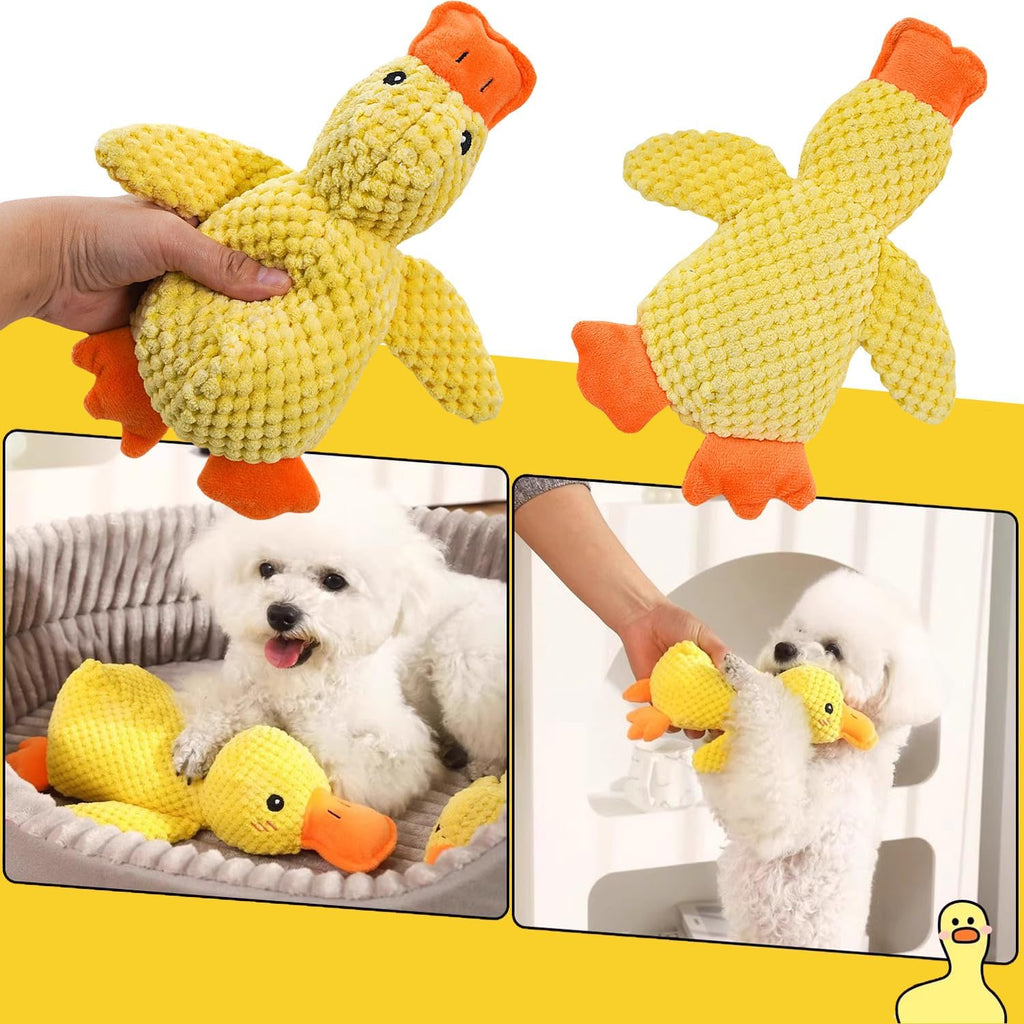 Duck Plush Squeaky Dog Toy – Soft Cotton Chew Toy for Small & Medium Dogs