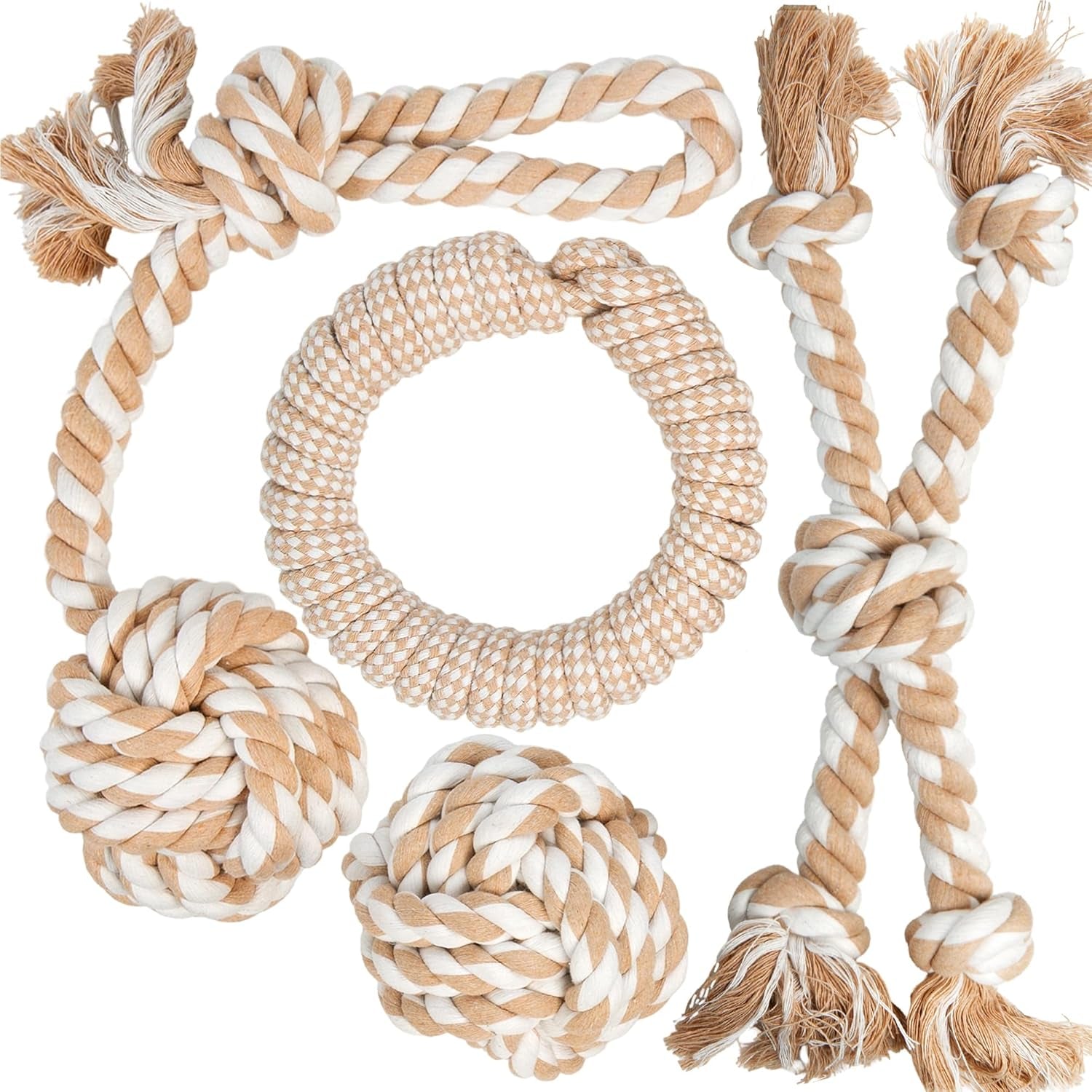 Fida Heavy Duty Cotton Rope Dog Toy – 92cm Indestructible Tug of War Chew Toy for Large Dogs
