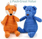 5-Pack Squeaky Plush Dog Toys Bundle – Soft Chew Toys for Puppies, Small, Medium & Large Dogs