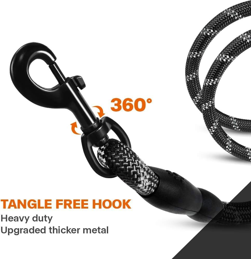 Rope Dog Lead with Padded Handle – 1.2M Reflective Climbing Rope Leash for Small Dogs