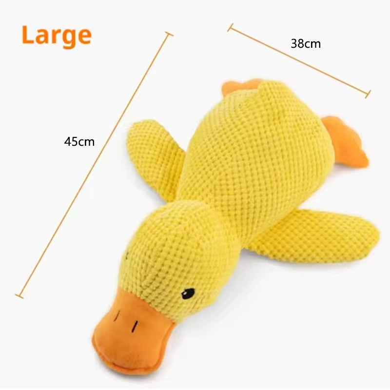 Yellow Duck Family Squeaky Dog Toy Set – Plush Hugging Duck Trio for Puppies & Small Dogs