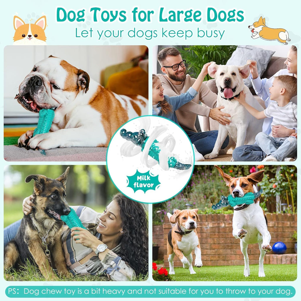 Alligator Dog Chew Toy – Tough Nylon & Rubber Teeth Cleaning Toy for Aggressive Chewers & Large Dogs