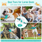 Alligator Dog Chew Toy – Tough Nylon & Rubber Teeth Cleaning Toy for Aggressive Chewers & Large Dogs