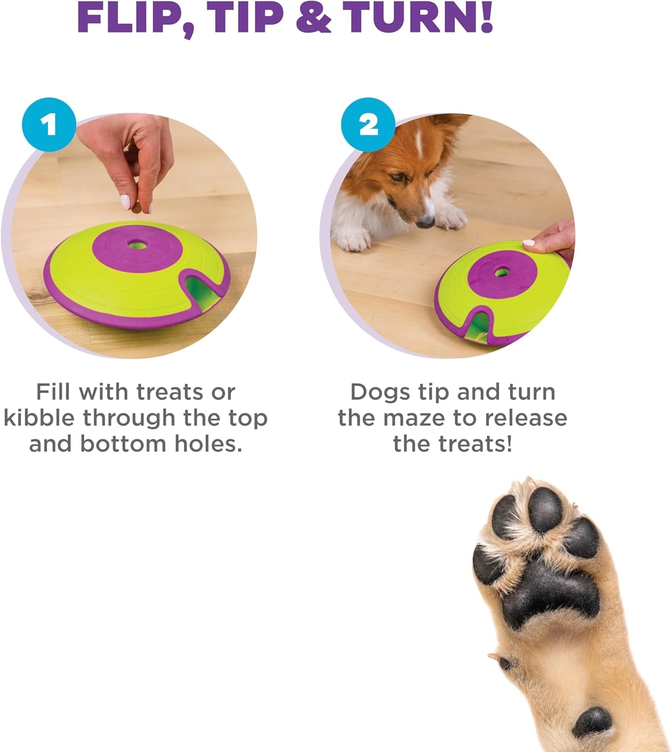 Nina Ottosson Treat Maze Puzzle Toy – Level 2 Interactive Treat Dispenser for Mental Stimulation & Dog Enrichment