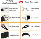  Long Line Training Dog Lead – Nylon Padded Handle Recall Lead for All Breeds