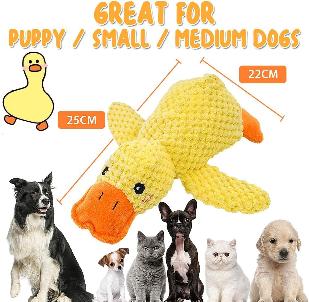 Duck Plush Squeaky Dog Toy – Soft Cotton Chew Toy for Small & Medium Dogs