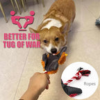 Pink Duck Squeaky Dog Toy – No-Stuffing Plush Rope Toy for Small, Medium & Large Dogs