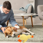 Yellow Duck Plush Squeaky Dog Toy – Calming Anti-Stress Chew Toy for Dogs of All Sizes