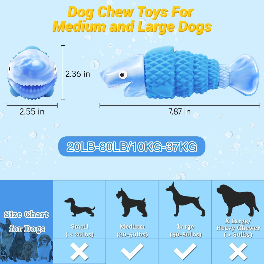 Tough Dog Toys for Aggressive Chewers, Indestructible Dog Chewers for Medium & Large Breeds,Squeaky Durable Chew Toys to Keep Them Busy, Reduce Boredom, Teeth Cleaning, Bacon Flavor