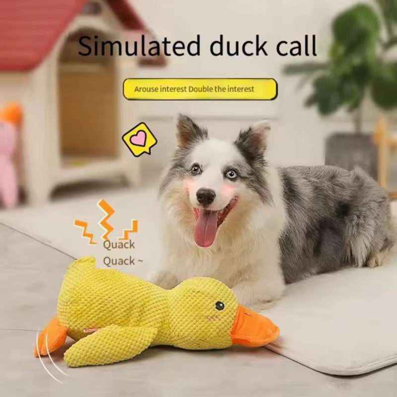 Yellow Duck Family Squeaky Dog Toy Set – Plush Hugging Duck Trio for Puppies & Small Dogs