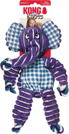 KONG Floppy Knots Elephant Dog Toy – Knotted Rope Squeaky Toy for Medium & Large Dogs