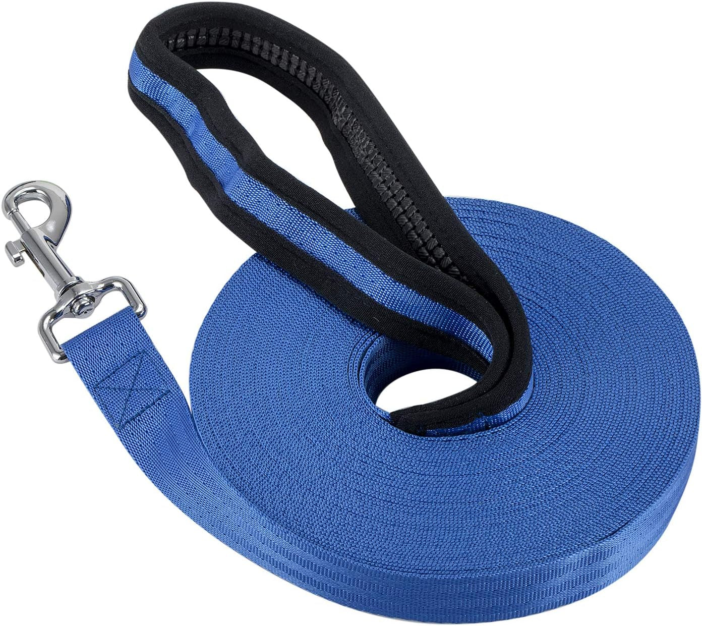  Long Line Training Dog Lead – Nylon Padded Handle Recall Lead for All Breeds