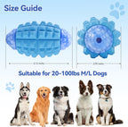 Rugby Squeaky Dog Chew Toy – Tough Nylon & Rubber Teeth Cleaning Toy for Aggressive Chewers & Large Dogs