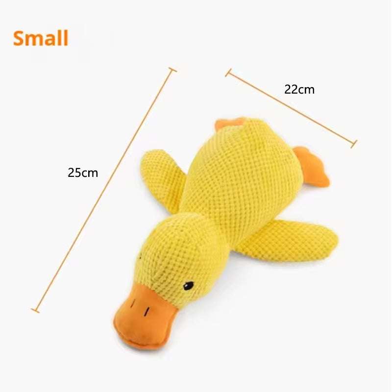 Yellow Duck Family Squeaky Dog Toy Set – Plush Hugging Duck Trio for Puppies & Small Dogs