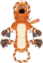 IOKHEIRA Squeaky Plush Dog Toy – Soft Tug-of-War Chew Toy with Rope & Squeaker for Puppies & Dogs