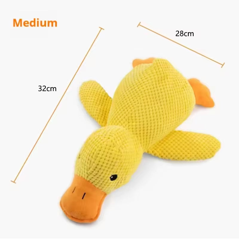 Yellow Duck Family Squeaky Dog Toy Set – Plush Hugging Duck Trio for Puppies & Small Dogs