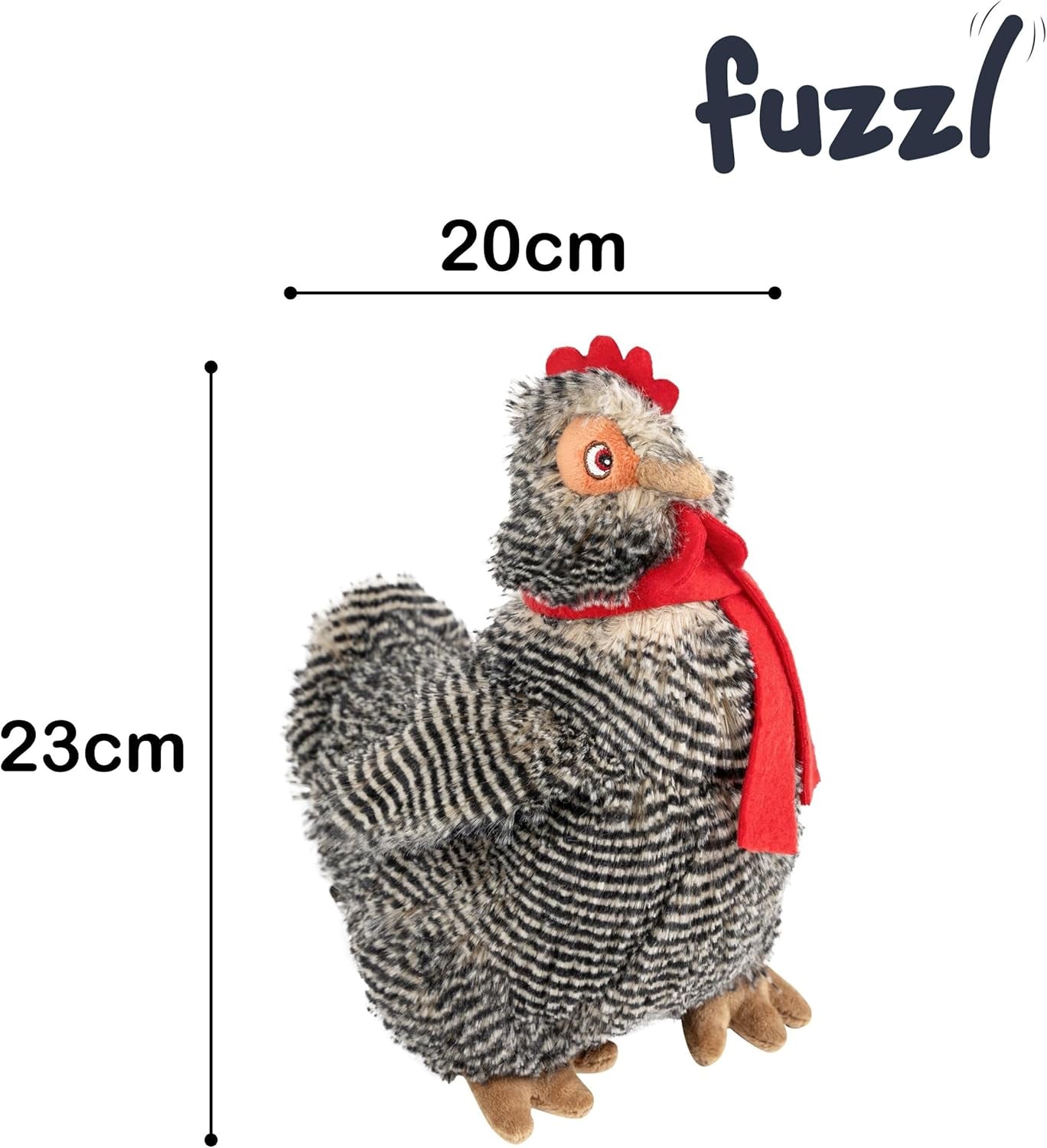 Cheeky Chicken Plush Squeaky Dog Toy – Super Soft Comforter for Puppies & Small to Medium Dogs