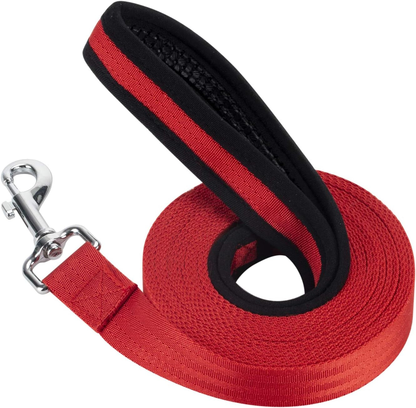  Long Line Training Dog Lead – Nylon Padded Handle Recall Lead for All Breeds