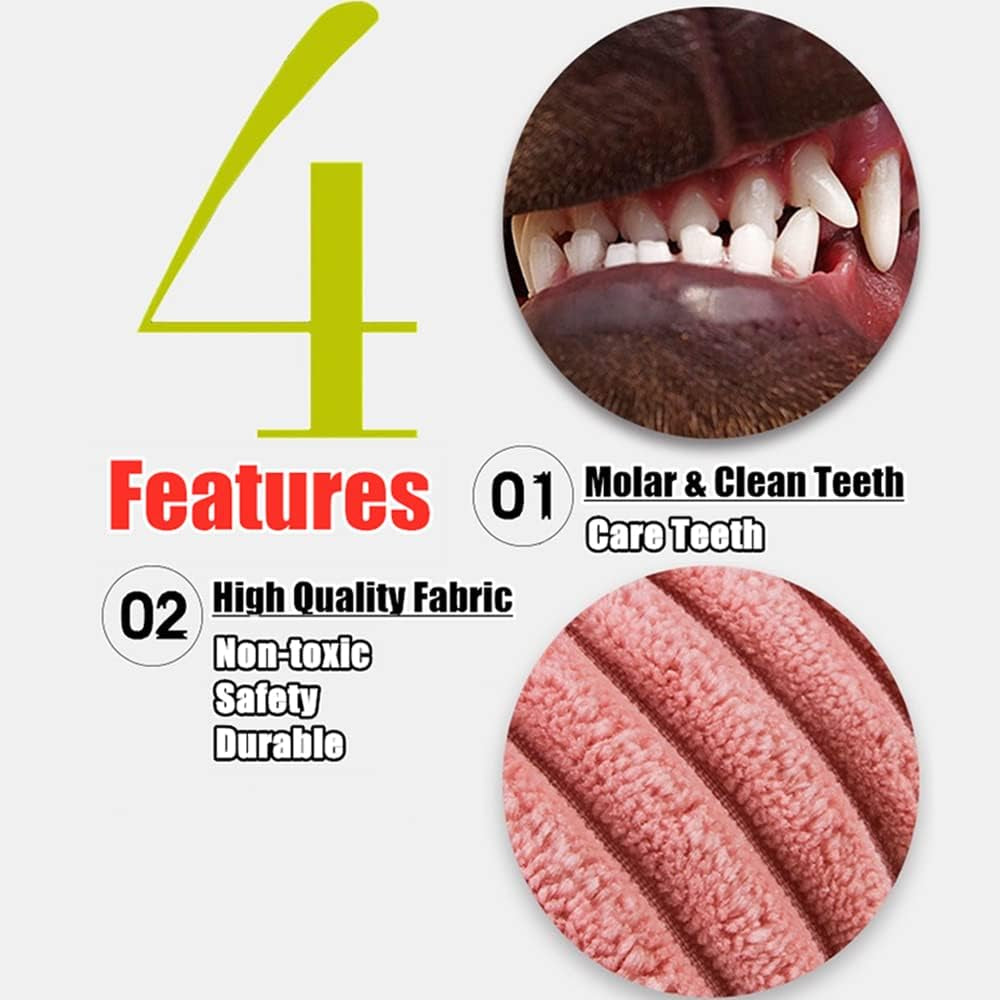 Fox Plush Squeaky Dog Toy – Soft Corduroy Chew Toy for Small Dogs and Puppies