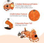 IOKHEIRA Squeaky Plush Dog Toy – Soft Tug-of-War Chew Toy with Rope & Squeaker for Puppies & Dogs