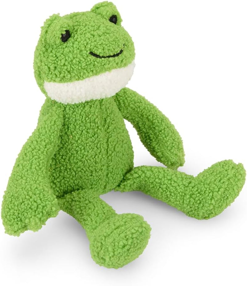 (Little ) Finlay Frog Plush Dog Toy with Built-In Squeaker, Lightweight Puppy Toy (Pack of 1)