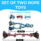 2-Pack Cotton Rope Dog Toys – Durable Tug-of-War Chew Toys for Large Dogs & Aggressive Chewers
