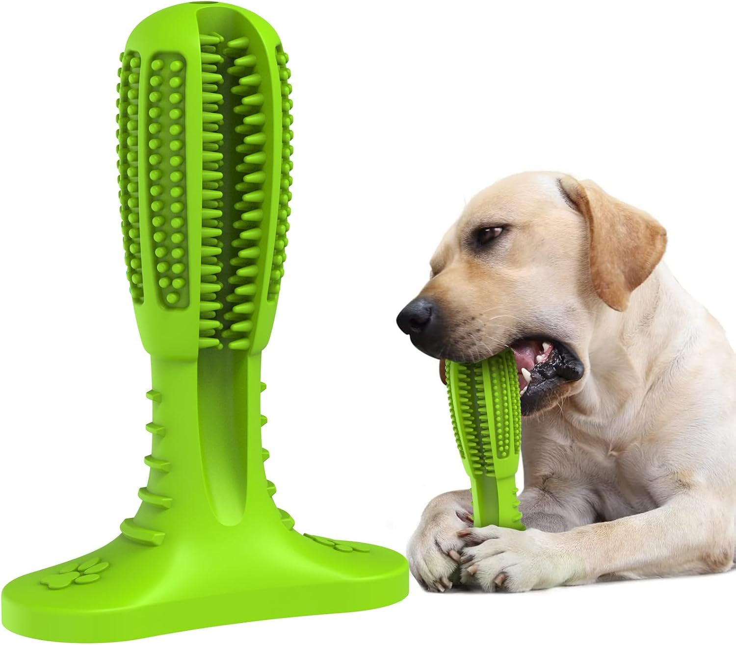 HETOO Natural Rubber Dog Toothbrush Chew Toy – Teeth Cleaning Dental Rod for Puppies & Dogs
