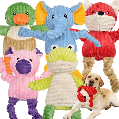 5-Pack Squeaky Plush Dog Toys Bundle – Soft Stuffed Chew Toys for Small, Medium & Large Dogs