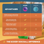 Pets & Play Squeaky Rubber Dog Balls – 6 Pack Durable TPR Chew Balls for Small & Medium Dogs