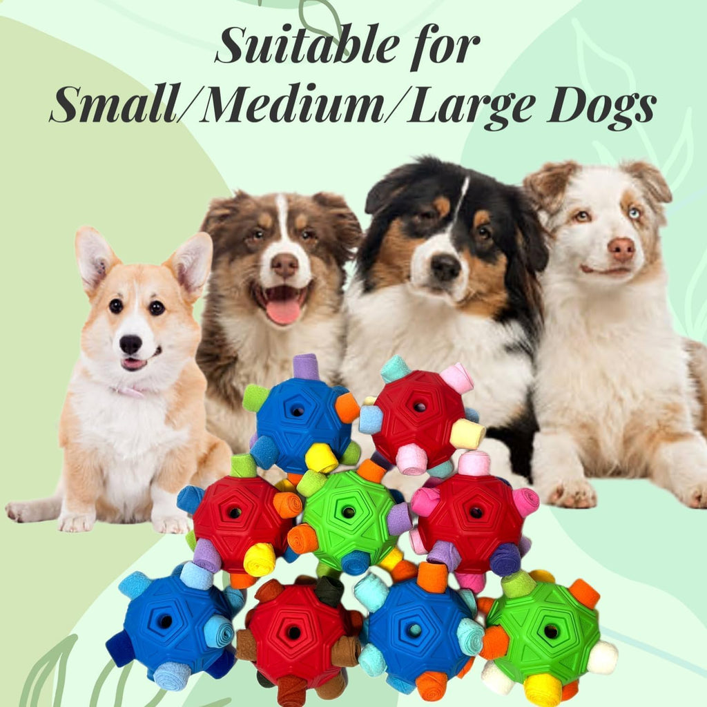 Snuffle Ball Dog Toy – Interactive Treat Dispensing Puzzle Toy for Small, Medium & Large Dogs