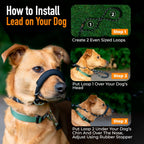 Figure of 8 Anti-Pull Dog Lead – Padded Nose Rope Slip Lead for Medium & Large Dogs