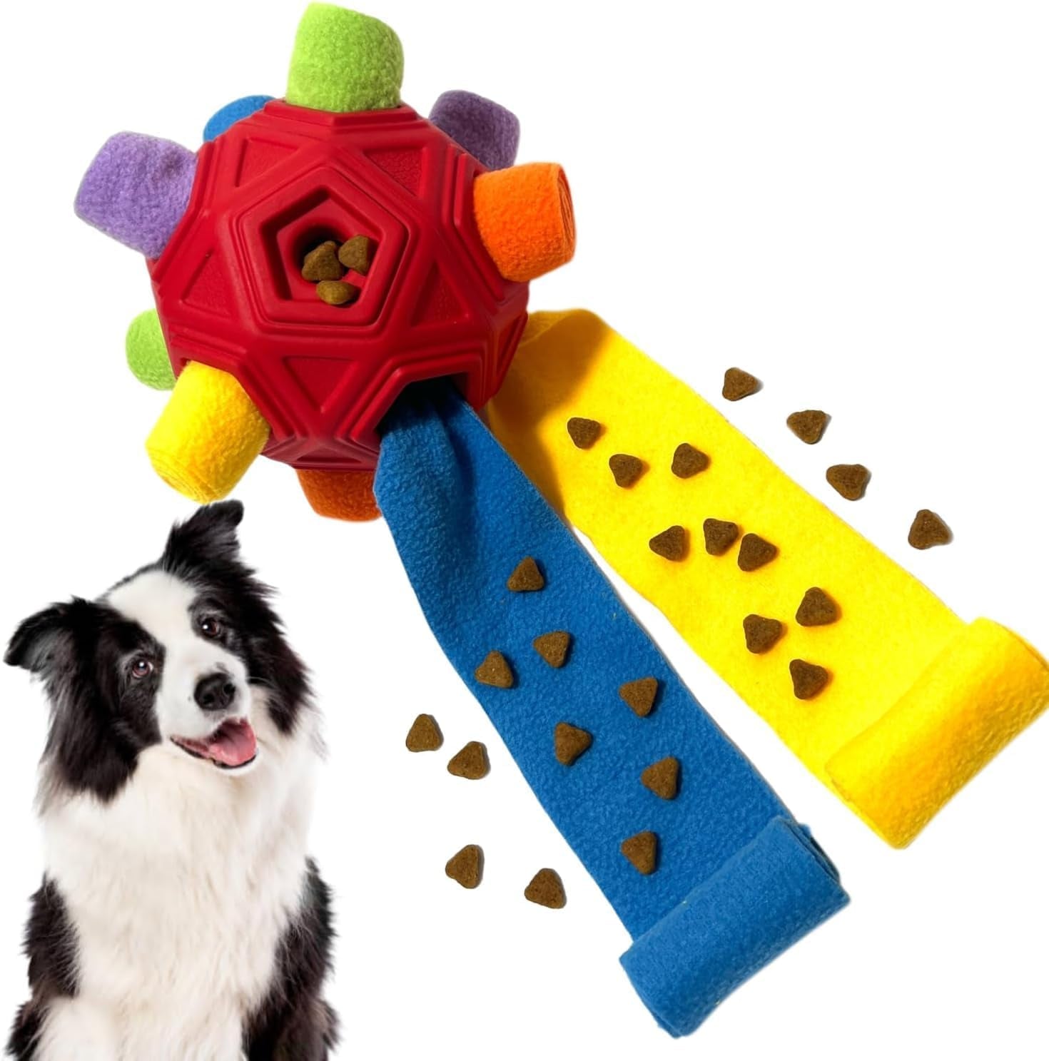 Snuffle Ball Dog Toy – Interactive Treat Dispensing Puzzle Toy for Small, Medium & Large Dogs