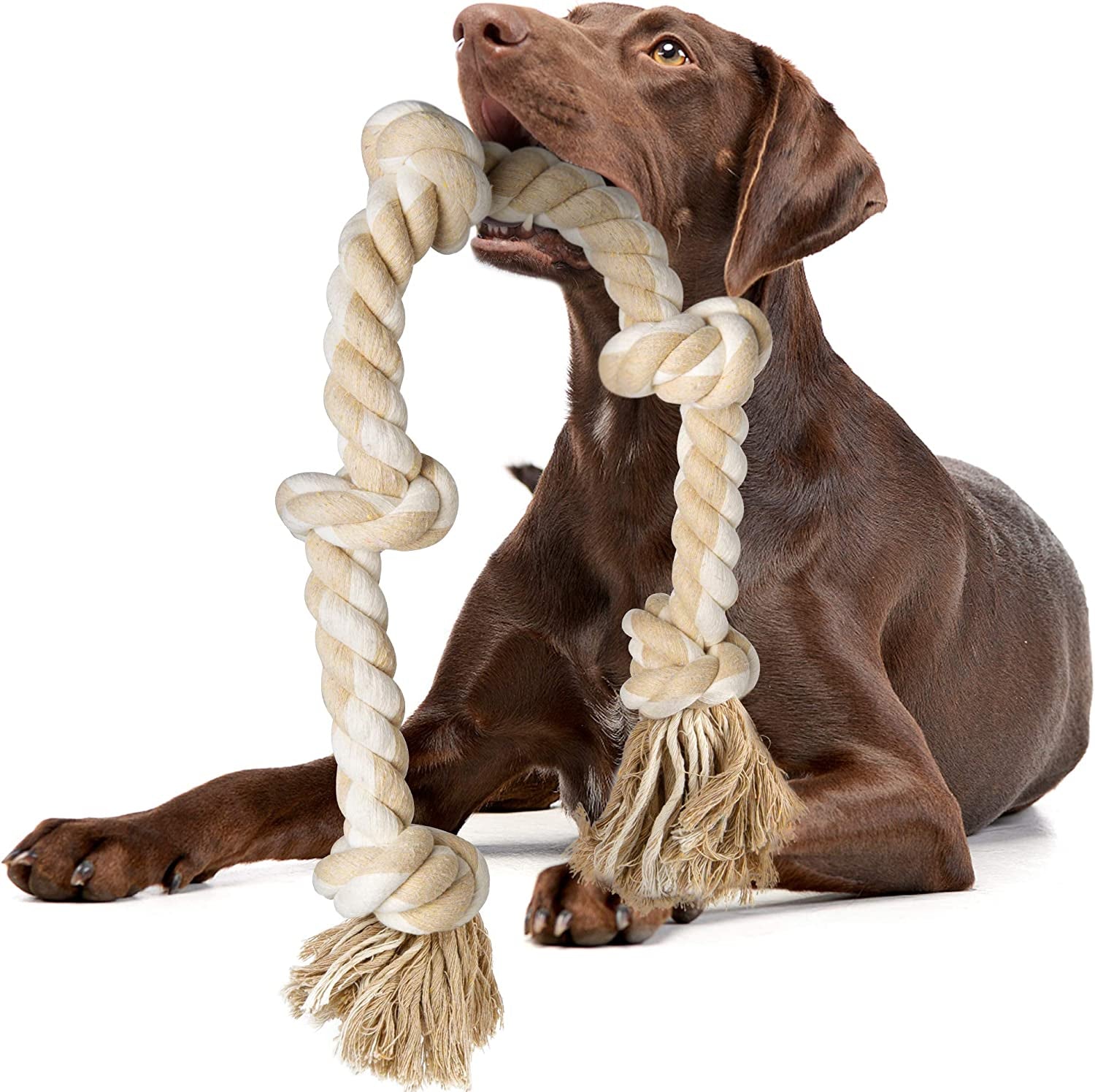 Fida Heavy Duty Cotton Rope Dog Toy – 92cm Indestructible Tug of War Chew Toy for Large Dogs