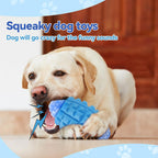 Rugby Squeaky Dog Chew Toy – Tough Nylon & Rubber Teeth Cleaning Toy for Aggressive Chewers & Large Dogs