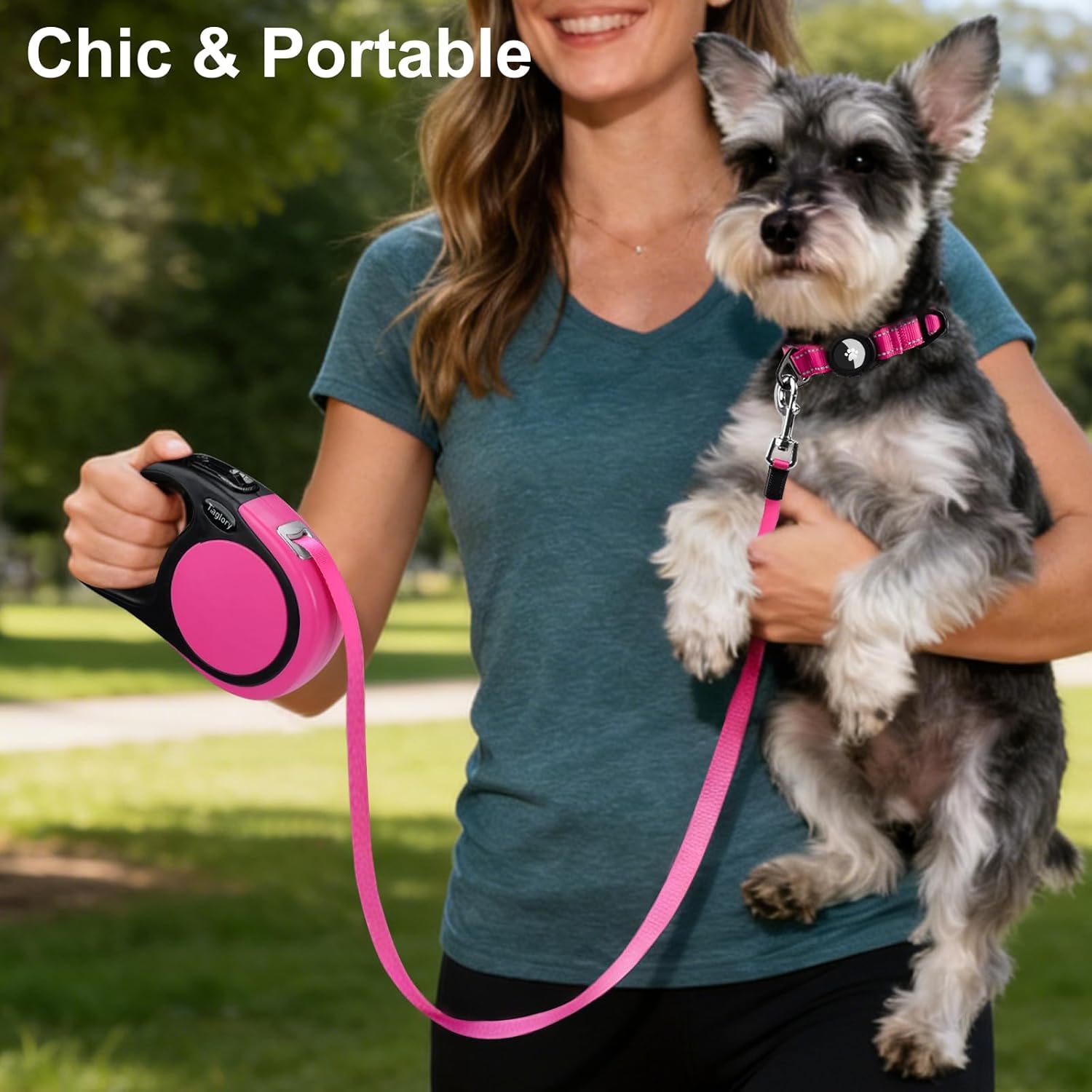 Retractable Dog Lead 5M – No-Tangle Heavy Duty Nylon Extendable Leash for Small & Medium Dogs