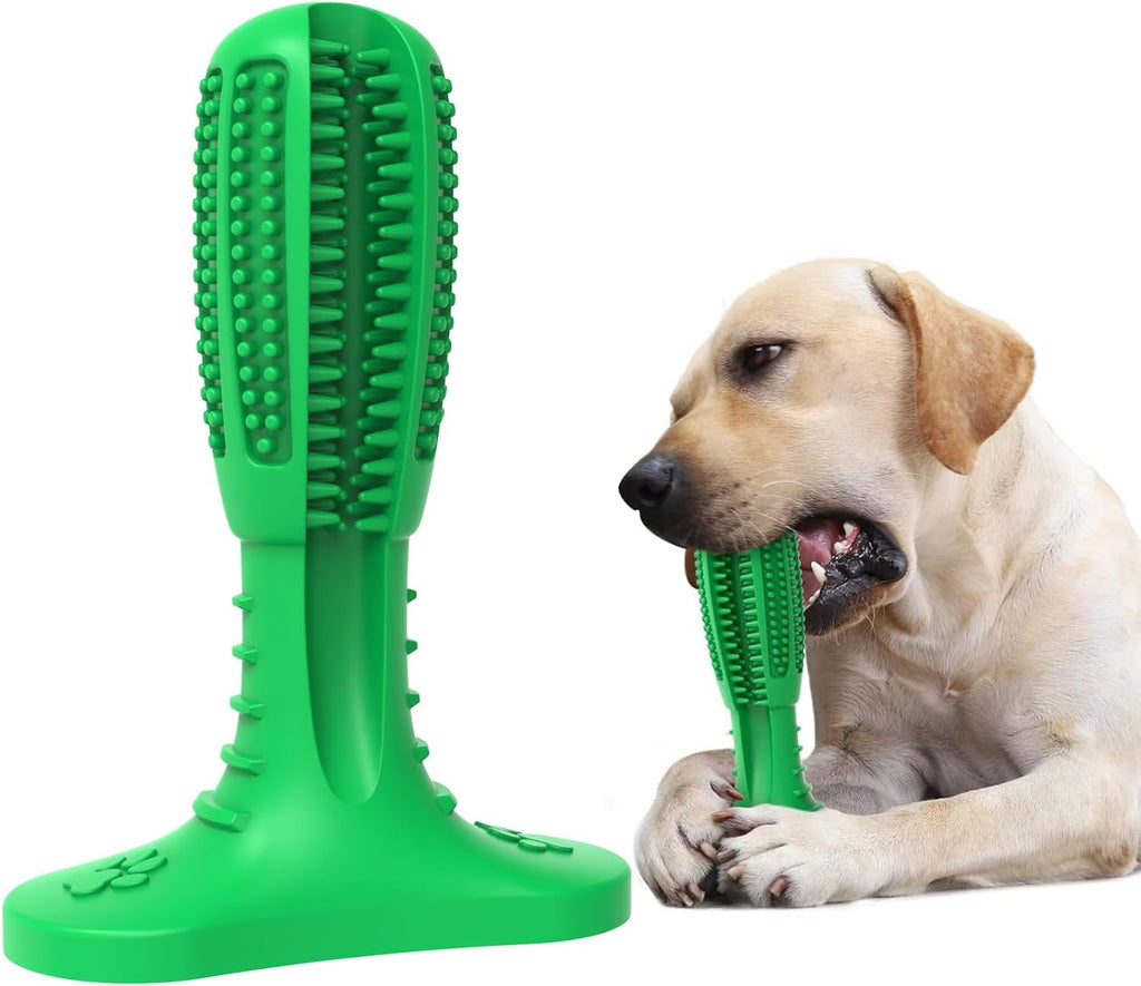 HETOO Natural Rubber Dog Toothbrush Chew Toy – Teeth Cleaning Dental Rod for Puppies & Dogs