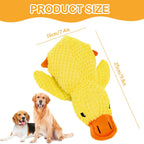 Yellow Anti-Stress Duck Squeaky Dog Toy – Interactive Plush Chew Toy for Dogs