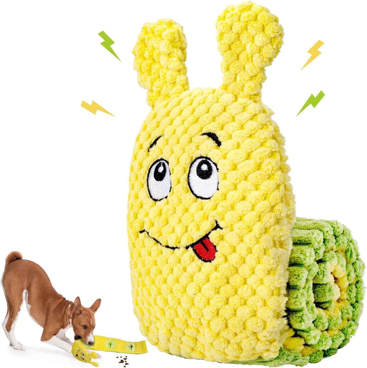 CHAWONER Snuffle Treat Dispensing Squeaky Dog Toy – No-Stuffing Puzzle Toy for Small, Medium & Large Dogs