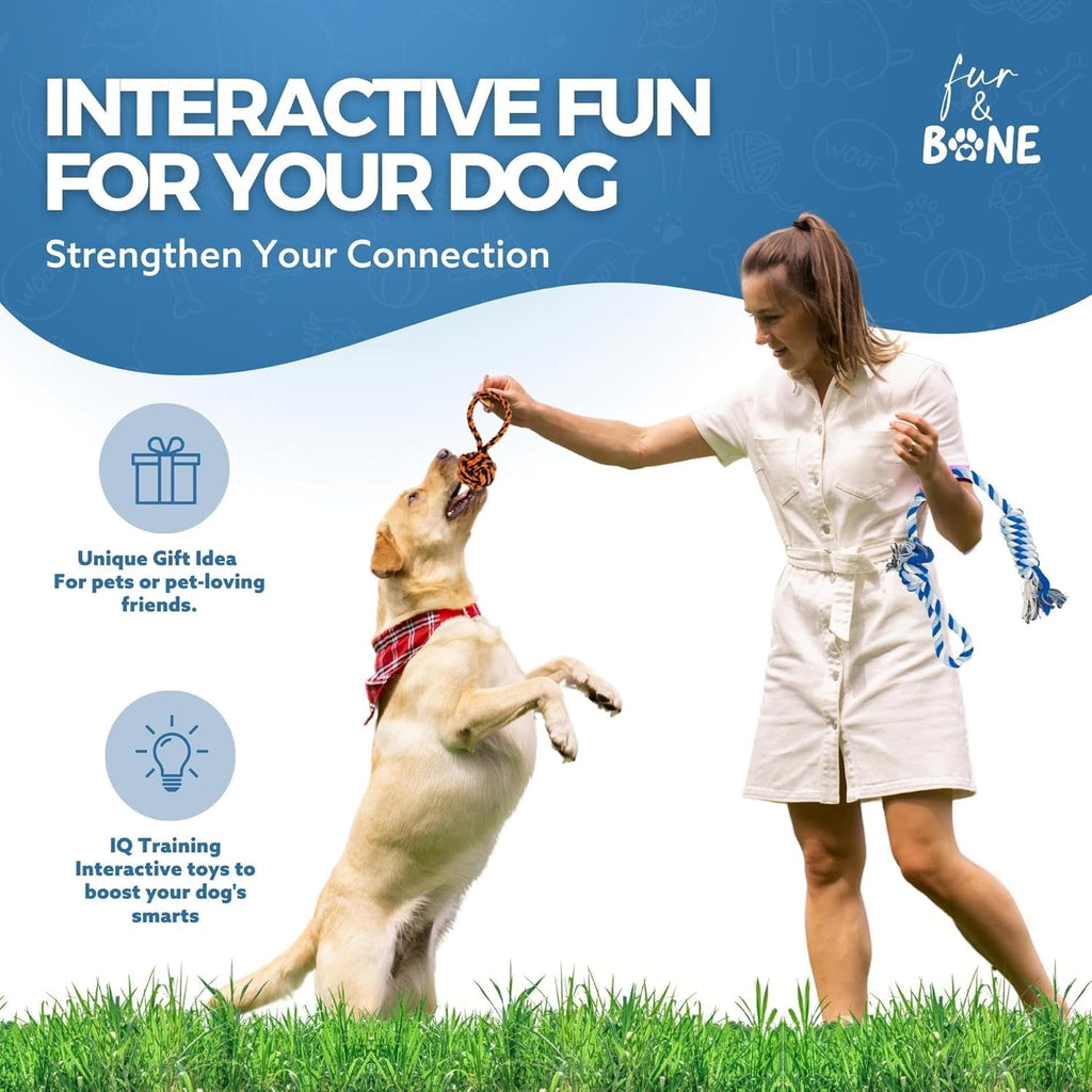 10-Pack Natural Cotton Dog Rope Toys – Indestructible Chew & Tug Toys for All Breeds & Aggressive Chewers