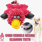 Pink Duck Squeaky Dog Toy – No-Stuffing Plush Rope Toy for Small, Medium & Large Dogs