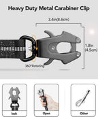 Tactical Dog Lead – Heavy Duty Bungee Shock Absorbing Leash with Double Handle & Car Seatbelt for Medium, Large & XL Dogs