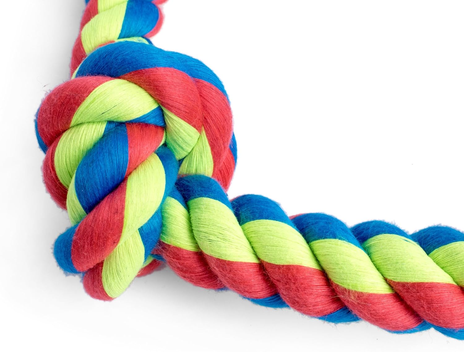 Triple Knot Rope Dog Toy – Durable Chew & Tug Toy for Small Dogs