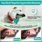 BIKIISEN Hammerhead Shark Squeaky Dog Toy – Tough Rubber & Nylon Chew Toy for Medium & Large Dogs