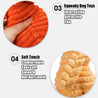 Fox Plush Squeaky Dog Toy – Soft Corduroy Chew Toy for Small Dogs and Puppies