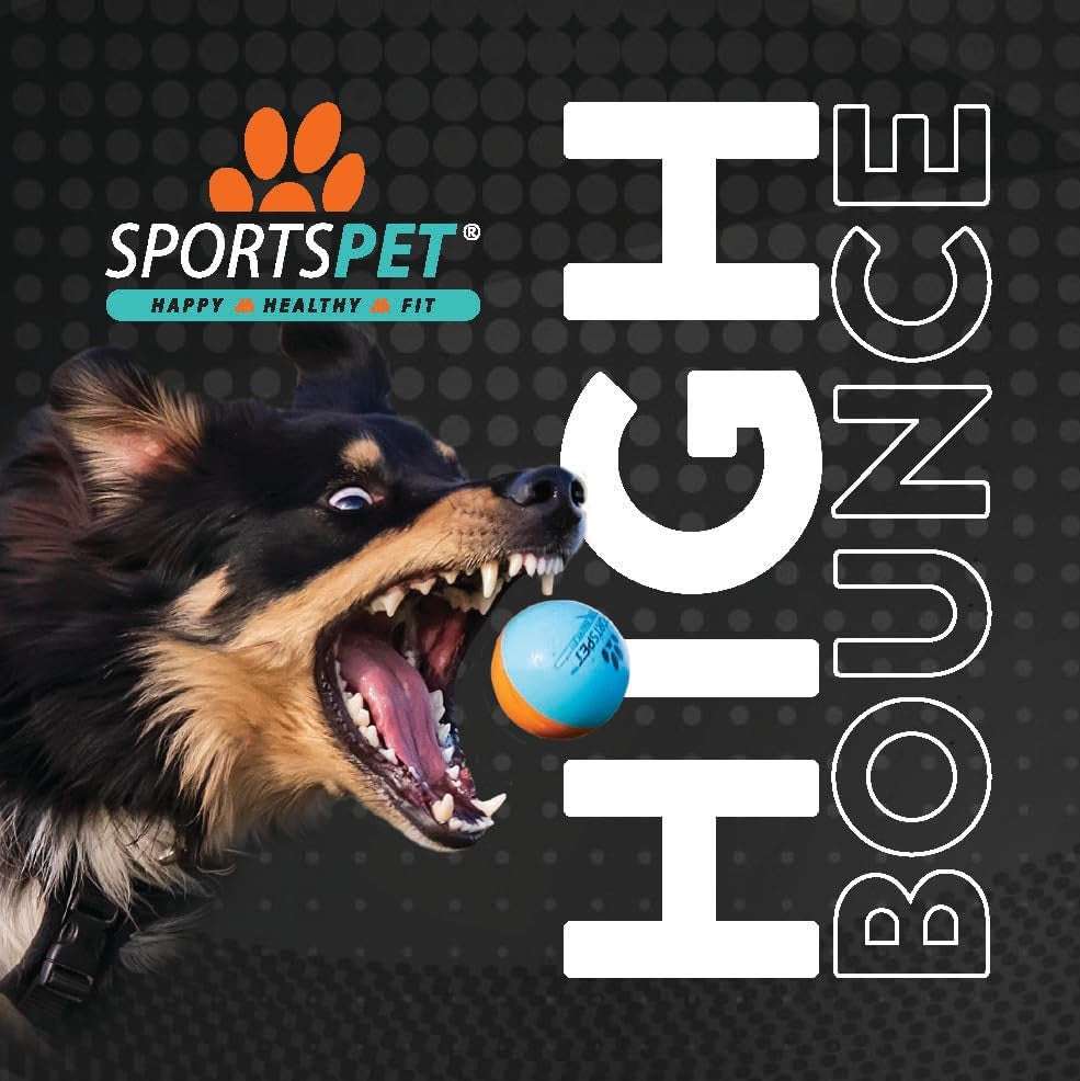 SPORTSPET High Bounce Natural Rubber Dog Balls