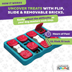 Nina Ottosson Dog Brick Puzzle Toy – Level 2 Interactive Treat Dispenser for Mental Stimulation & Dog Enrichment