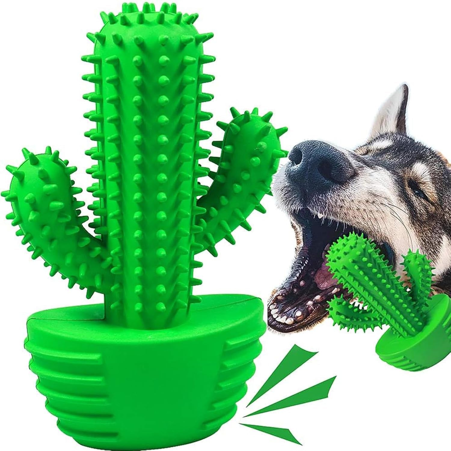 HETOO Natural Rubber Dog Toothbrush Chew Toy – Teeth Cleaning Dental Rod for Puppies & Dogs