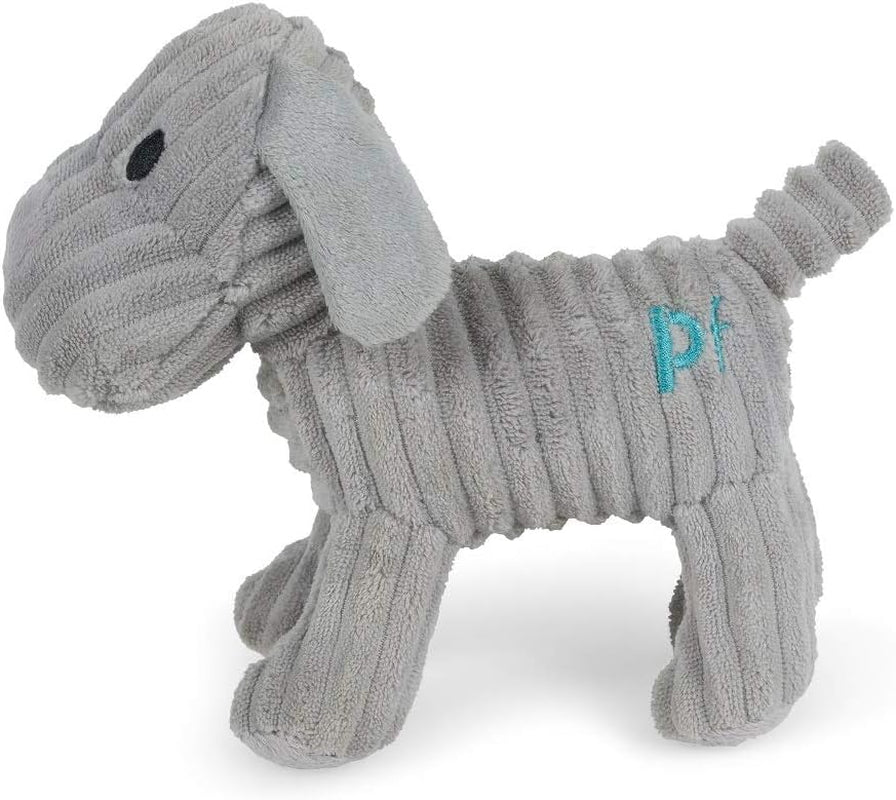 Petface Freddi Cord Plush Squeaky Puppy Toy – Soft Textured Dog Toy for Puppies & Small Dogs