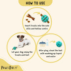 PawsOnly Treat Dispensing Ball – Interactive Rubber Puzzle Feeder for Mental Stimulation & Dog Enrichment (Small, Blue)